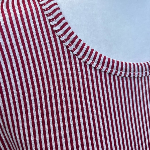 Striped Raised Ribbed Oversized Top - Picture 6 of 6